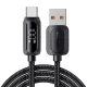 ESSAGER ES-X57 - 2 meters, USB-A - USB Type-C, cable. Digital display, 100W charging, pearl cloth cover