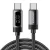 ESSAGER ES-X64 - 2 meters, Type-C - Type-C, USB cable. Digital display, 100W charging, pearl cloth cover