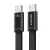 Essager ES-X85 100W PD USB-C to USB-C Fast Charging Cable (0.25m / 0.8ft) – Extra Short, Ultra-Thin Flat Connector, Braided Black