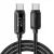 ESSAGER ES-X57 - 1 meters, USB Type-C - USB Type-C, cable. Digital display, 100W charging, pearl cloth cover