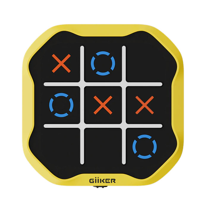 Gioco Elettronico Tic-Tac-Toe 3 In 1, Console Portatile Con 4 Modalità Di Gioco, Giochi Da Tavolo Digitali Per Bambini E Famiglie, Giallo