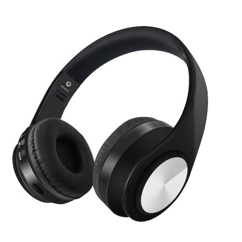 HiGi D-422 - Bluetooth 5.0 headphones - 10 hour operating time, 40mm speaker, built-in microphone, BT + 3.5 Jack connection - black