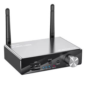   HiGi® LY35 - Bluetooth V5.3 receiver and transmitter unit in one, metal housing, with remote control - 30m range, 6 in 1