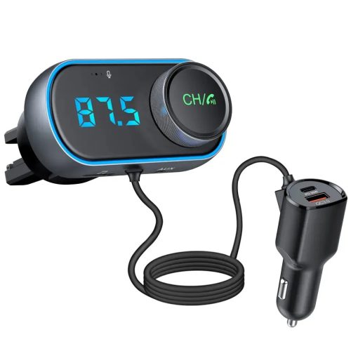 HiGi® T78 - cigarette lighter FM transmitter MP3 player + USB fast charger (30W)