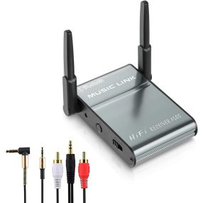   HiGi® X600 - Bluetooth V5.0 receiver unit, metal housing - 50m range, Jack 3.5 output, built-in microphone, 30 hours battery life