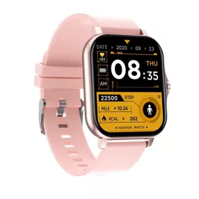   HryFine Y13 Smart Watch - Rose color, silicone strap - 5 days battery life, 1.69" HD kijelző, IP67, BT calling, messages, health monitor