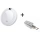 JOYROOM JR-A16 + AC Quick Charger - glass plate, display, 18W wireless quick charger for all QI compliant phones - white