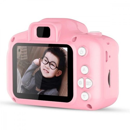 Children's camera: 1080P, IPS LCD display, built-in filters - Pink