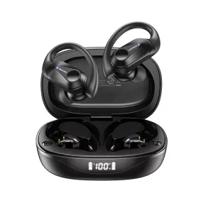   Lenovo LP75 - wireless sports earphones - ear hook design, 6 + 30 hours of use, BT5.3, IPX5 waterproof - Black
