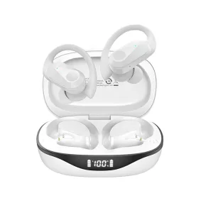  Lenovo LP75 - wireless sports earphones - ear hook design, 6 + 30 hours of use, BT5.3, IPX5 waterproof - White