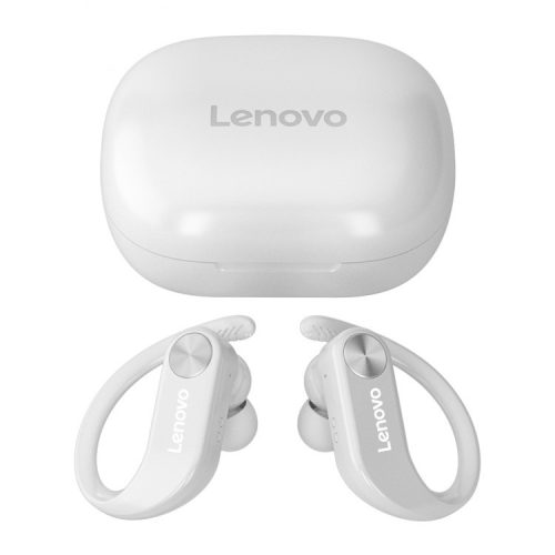 Lenovo LivePods LP7 Wireless Sports Earphones white - Earhook, BT5.0, IPX5 Waterproof, 8 hours usage