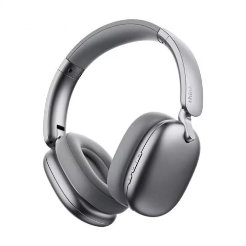 Lenovo® TH60 Bluetooth Headphones - ANC: Active Noise Cancelling Microphone, Perfect Sound, Deep Bass. 28 Hours of Use - Silver