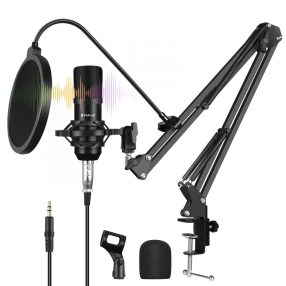   Puluz PU612B - Professional condenser studio microphone set (9 parts)