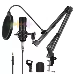   Puluz PU612B - Professional condenser studio microphone set (9 parts)