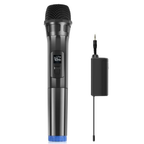 Puluz PU628B - Wireless microphone with 3.5 Jack output - 30 meter range - Black