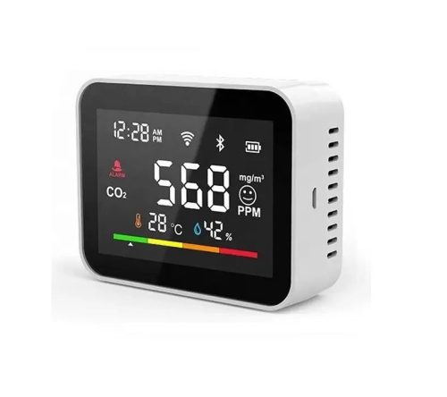 RSH® CO2V1 premium SMART co2 meter and alarm - accurate measurement, calibratable design, 0-5000ppm measurement range + humidity and temperature measurement