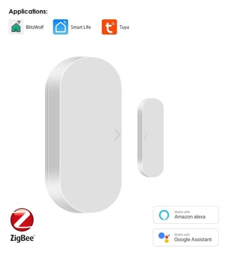 RSH DS03 Smart door sensor for windows and doors - with ZigBee (HUB) control, CR2032 battery. Small size, long battery usage