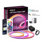 RSH® LD05 - SMART, RGB LED neon strip - 5 meters, control: app and remote control, 16 million colors, 4 lighting modes, wall mounting