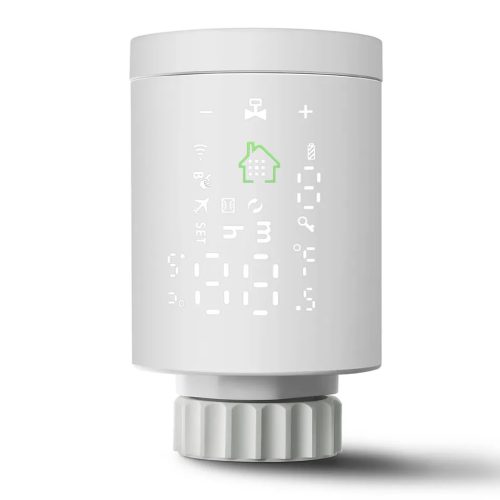 RSH® RV05 - Smart thermostatic radiator valve - 1 year battery use, open window alarm, countless automatic process and settings, Danfoss adapter.