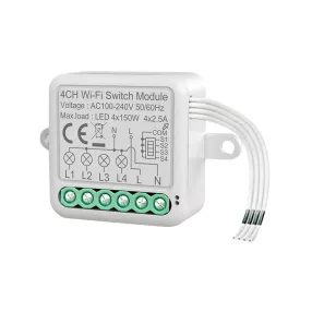   RSH® SB04 WiFi - 4 chanel SMART switch - Application control, timing, voice instructions. Amazon Echo, Google Home and IFTTT integration