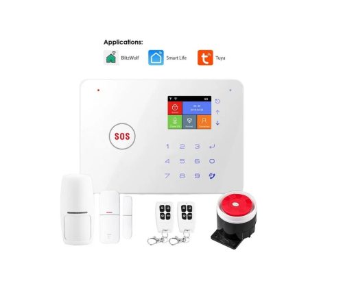 RSH® SK03 Smart Home security alarm kit with APP control - GSM + WiFi, battery, 2pcs sensor, additional 433Mhz devices support