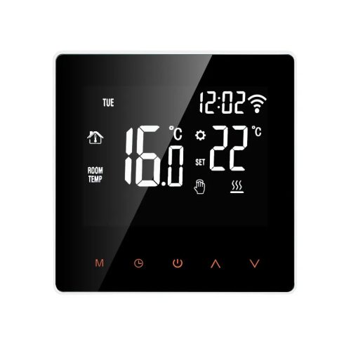 RSH® TM020 - Smart WiFi thermostat. Suitable for gas boiler or electric and water circulation floor heating systems - 16A load capacity, App control