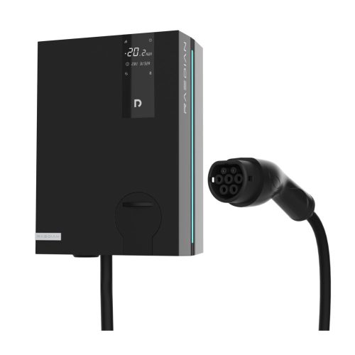 Raedian NEO 22kW AC Wallbox - electric car wall charger | DLM function | 22kW - 3x32A | Type 2 cable | App, RFID control - Black