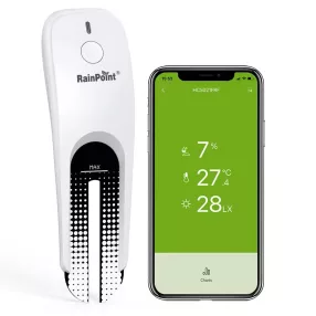   RainPoint® HCS021FRF - Outdoor Soil Moisture Sensor and Light Meter - 60m Range, Historical Data Tracking