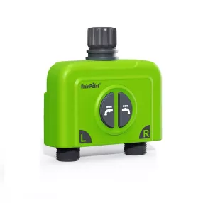   RainPoint® HTV245FRF - 2-zone garden tap-mounted irrigation valve - 250m range, flow measurement, App control
