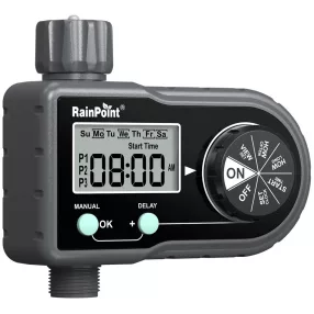   RainPoint® ITV101P - watering valve to be mounted on a garden tap - 1 week schedule time, 2x AAA battery operation