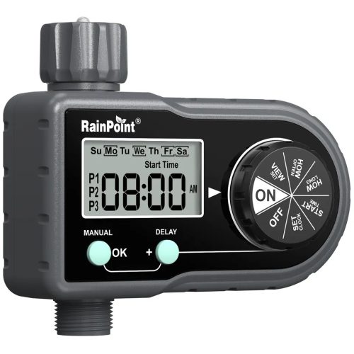 RainPoint® ITV101P - watering valve to be mounted on a garden tap - 1 week schedule time, 2x AAA battery operation