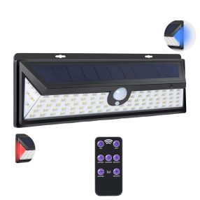   SYHLED FT020 - outdoor solar lamp with 1200 Lumen brightness - motion sensor, remote control, cold white, IP64 water resistance