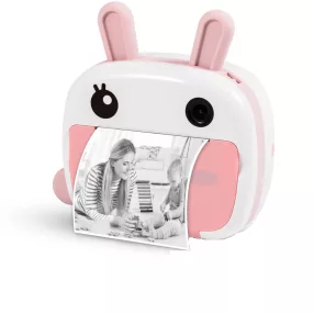   SearySky KX-06AP - Kids camera and instant printer in one. 1080P resolution, large display - pink