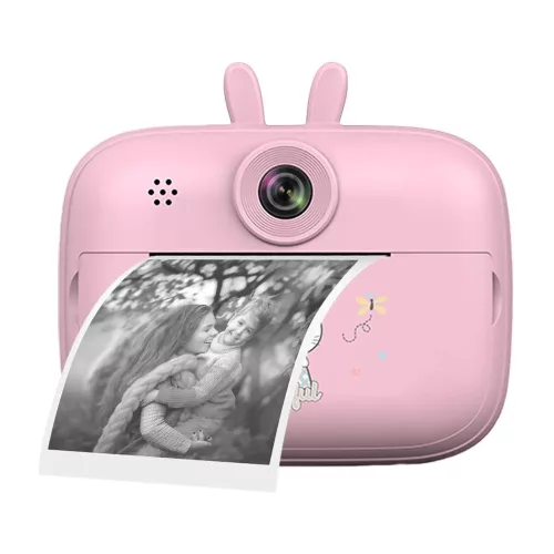 SearySky S1 - Kids camera and instant printer in one. 1080P resolution, large display - pink