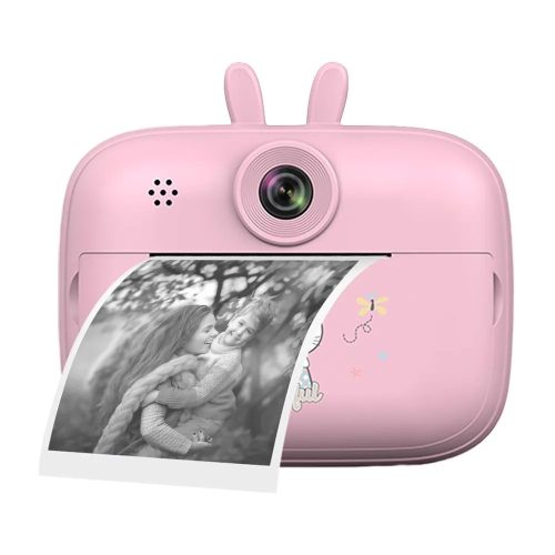 SearySky S1 - Kids camera and instant printer in one. 1080P resolution, large display - pink