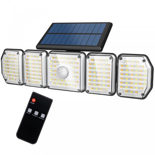 Somoreal SM-OLT2 - outdoor solar lamp with 5 lighting panels with motion sensor, IP65 waterproof, 3 color temperatures