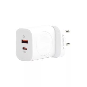   Veger W002 3in1 wall charger - 1x wireless (QI), 1x PD (20W) 1x USB charger (18W) - PD3.0 / PPS / QC3.0 protocols support