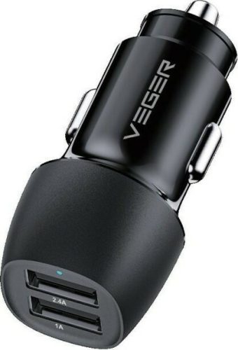 Veger CC316-2A dual port car charger - 17W / 3.4A charging power 1x2.4 + 1x 1A