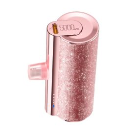   Veger Lipstick-L Power Bank with Lightning connector - 5000mAh capacity, for all Apple Lightning products, PD3.0 charging - Rose gold