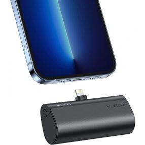   Veger PlugOn Lightning - 5000mAh Power Bank with built-in USB Lightning connector for Apple products, with 1x 20W / PD3.0 charging capacity