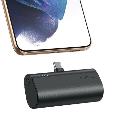 Veger PlugOn Type-C - 5000mAh Power Bank with built-in USB Type-C connector, 1x 20W / PD3.0 charging power
