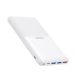Veger S22 power bank - 20000mAh capacity, ultra-thin & non-slip design, simultaneous charging of 4 devices, LED charging indicator - white