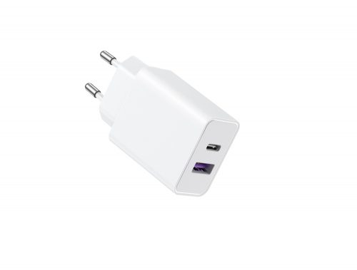 Veger VLS302U - 30W power, Dual port quick charger - Type-C PD3.0 + USB-A QC3.0 / Apple quick charging protocols support