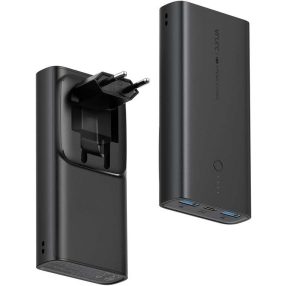   Vrurc W1146 - world's first power bank & wall charger two in one - 10000mAh - LED charge indicator, PD 20W charging power
