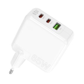   YOOUP NC67-G - 3-Port 65W GaN Charger - 65W GaN Power USB Fast Charger (2x USB-C + 1x USB-A)