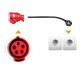 1 phase to 3 phase converter cable, for electric car charging - 1 phase 1x16A (3.7Kw) wall socket to 3x16A (11Kw) converter