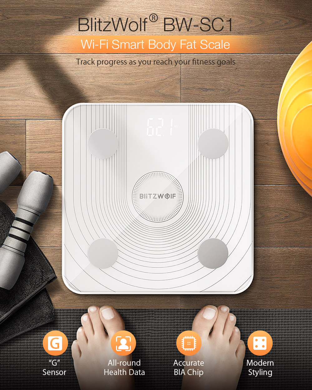 Blitzwolf® BW-SC1 smart scale