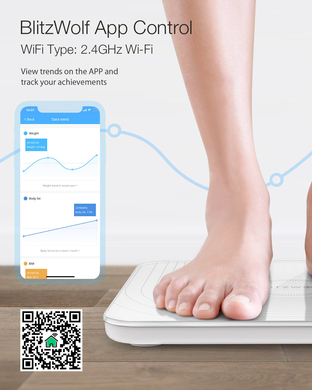 Blitzwolf® BW-SC1 smart scale