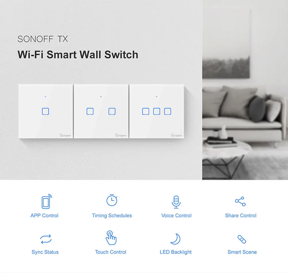 Sonoff T0 Smart Wall switch