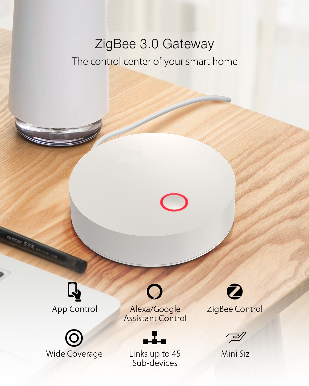 Tuya ZigBee 3.0 Gateway - RSH TYZW-022N - Smart ZigBee Gatew